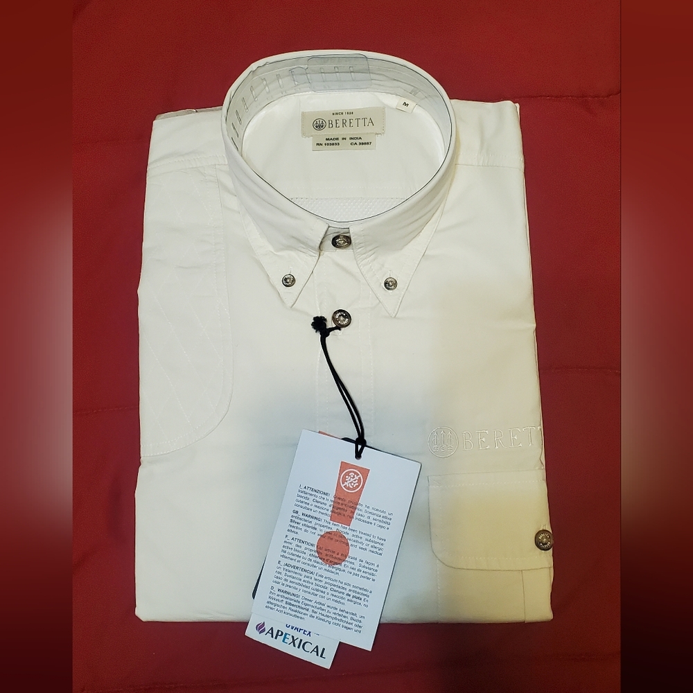 Beretta White Button-Up Shooting Shirt